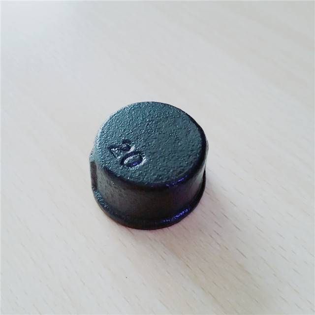 Black Malleable Iron Cast Pipe Fitting Cap 1/2" DIY Pipe Furniture, 1/2'' Threaded Pipe Nipples Industrial Piping Plumbing