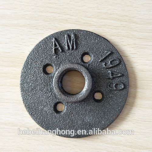 Applique wall industrial mechanical socket malleable iron pipe fittings Floor flange
