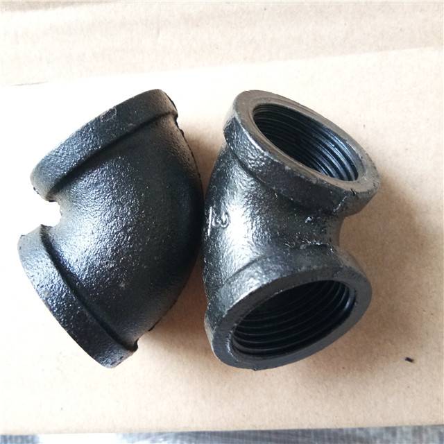 galvanized malleable iron fittings 90 degree elbows black beaded female malleable iron pipe fitting