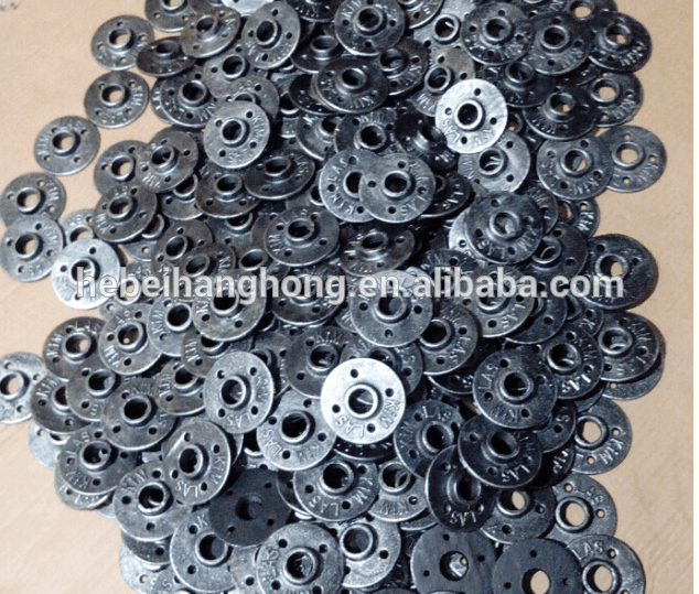 pipe Floor flange, black malleable cast iron floor flange from HANGHONG