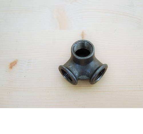 Elbow 3 ways, dispenser, cast iron black 15 / 20 or 21mm (1/2 ") / 27mm (3/4") or 26 / 34mm (1 ")