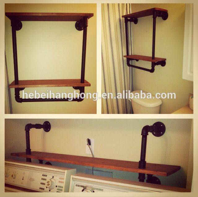 Industrial Furniture Wall Mounted Pipe Shelf Featured Image