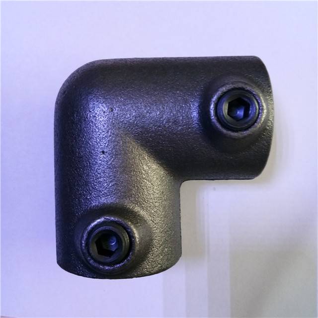 black malleable iron key pipe clamp fitting
