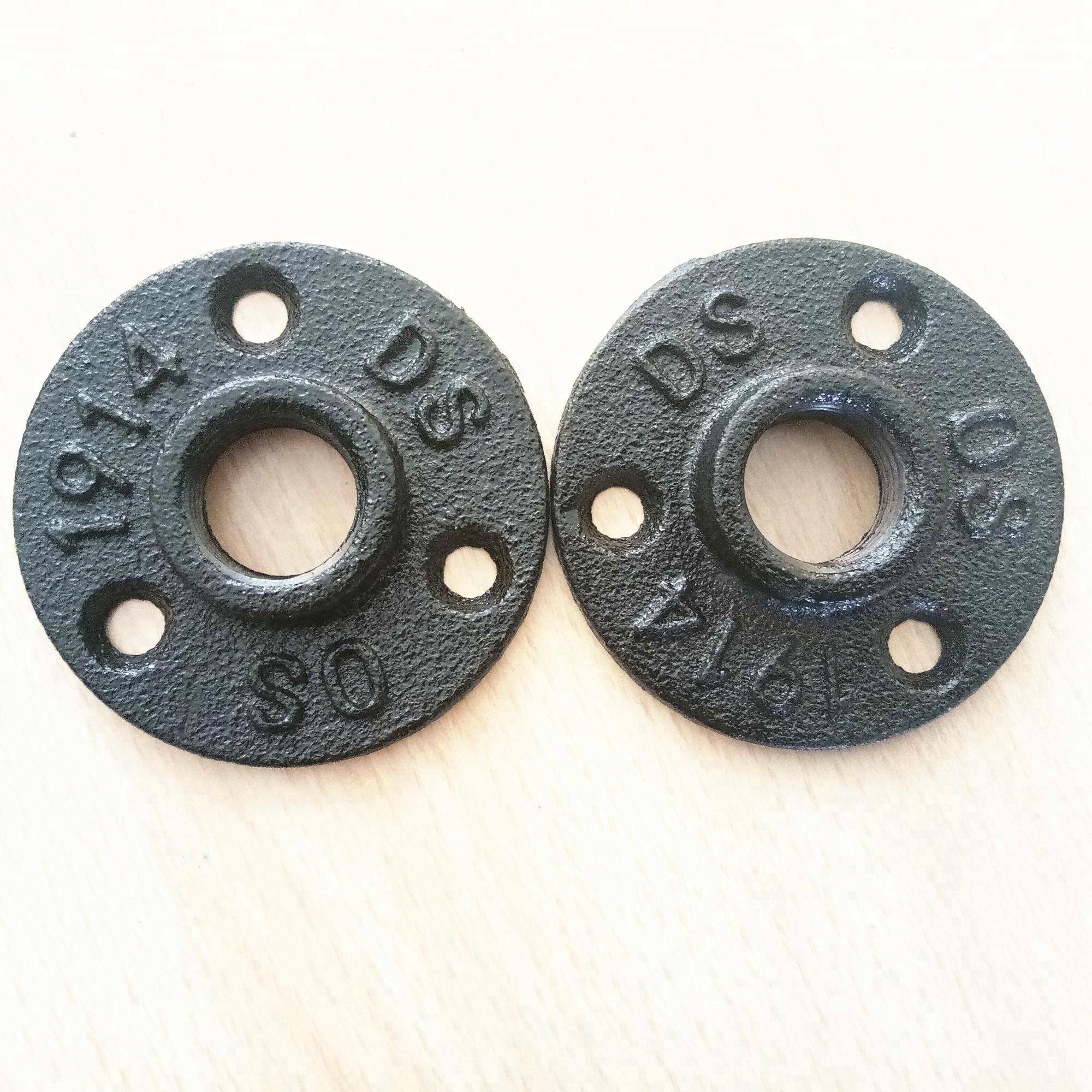 Customized black floor flange malleable cast iron fittings