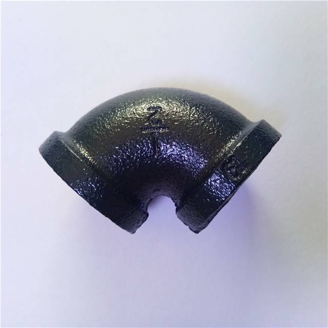 Black malleable iron pipe fitting beaded Equal 90 deg elbows