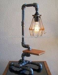 Pipe Lighting Brass Cages / Wall Art, Steampunk & Industrial Farmhouse, Vintage…with 1/2" floor flange fittings BS thread