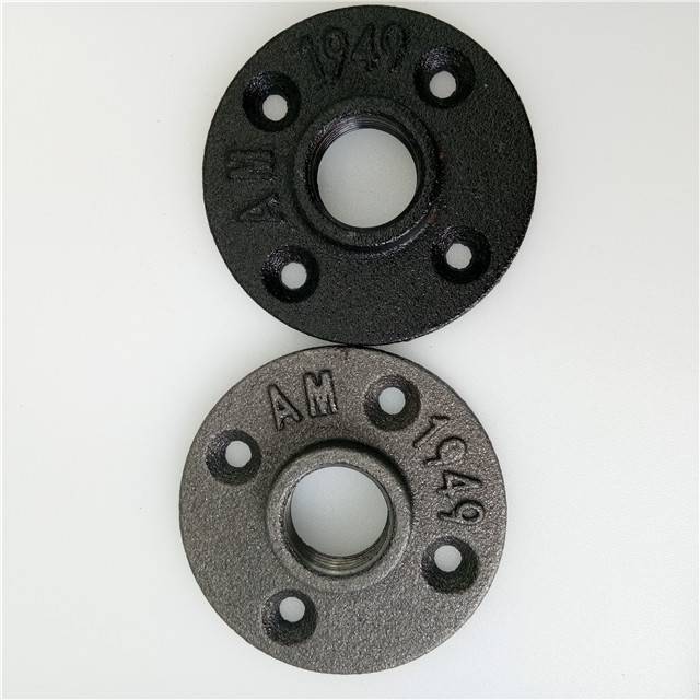 3/4inch industrial malleable threaded floor flanges used for metal pipe legged furniture