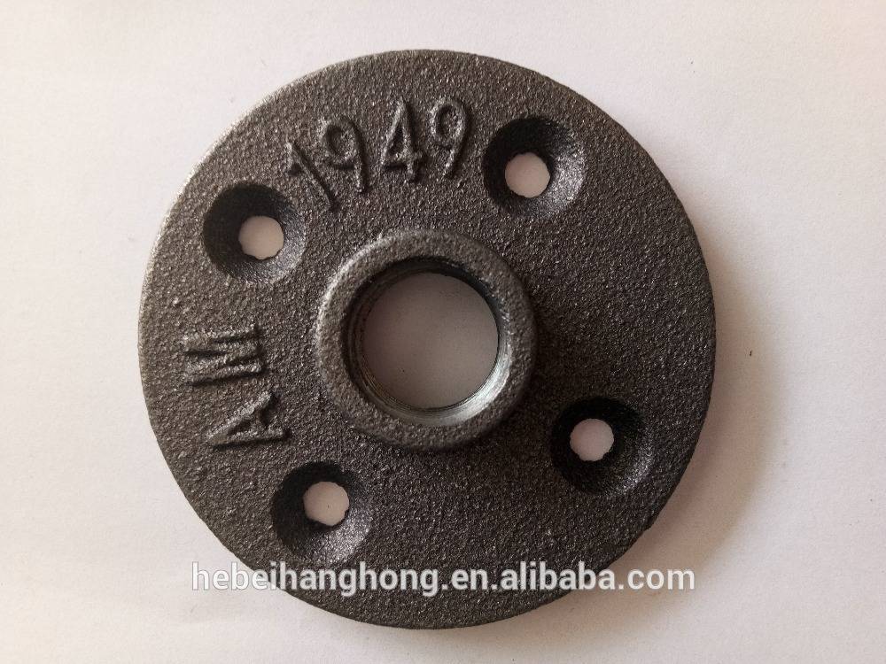 iron pipe fittings black malleable steel floor flanges pipe fittings