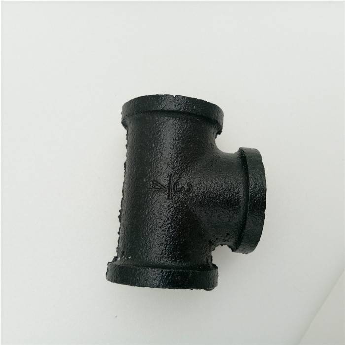 wrought black cast iron tee pipe fittings