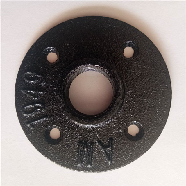 OEM Supply Retro Style Pipe Fittings - 2019 1/2" 3/4" Floor Flange Iron Pipe Fittings Malleable Iron Pipe Fittings 3-holes Flanges For Handrail Wall Mount BST Threaded – Hanghong