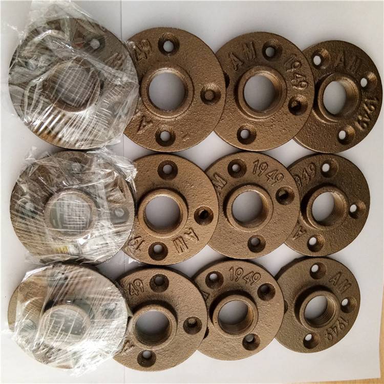 decorative brass color pipe fitting floor flange