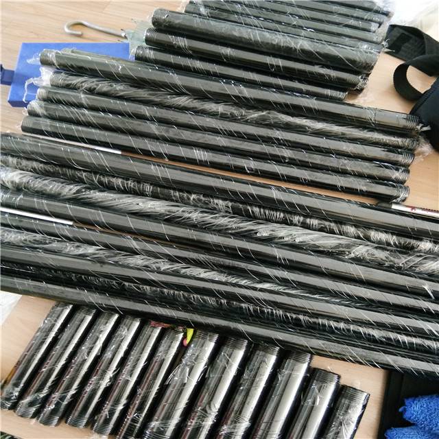 malleable iron black color customized any length of pipe
