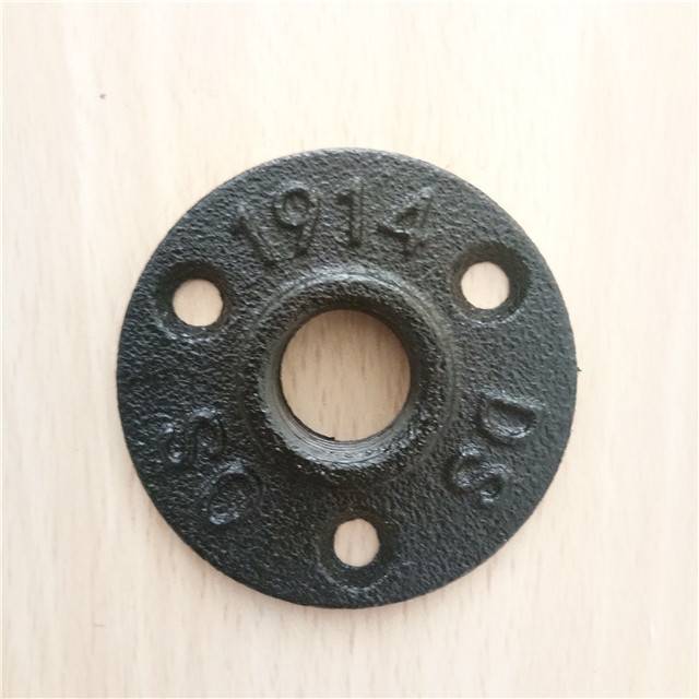 2019 Black malleable iron pipe fitting BSP floor flange