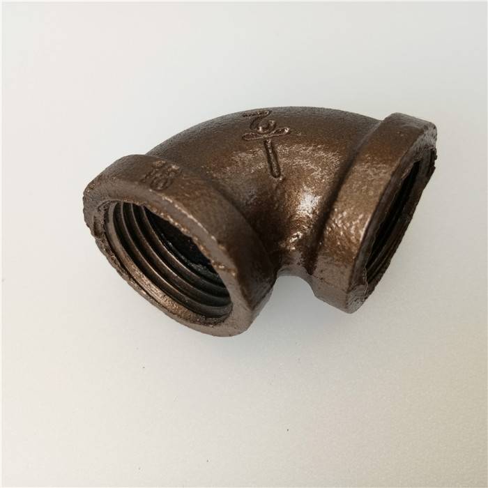 Black Malleable Iron Cast Pipe Fitting,DIY Furniture Galvanized Elbow Pipe Flange Featured Image