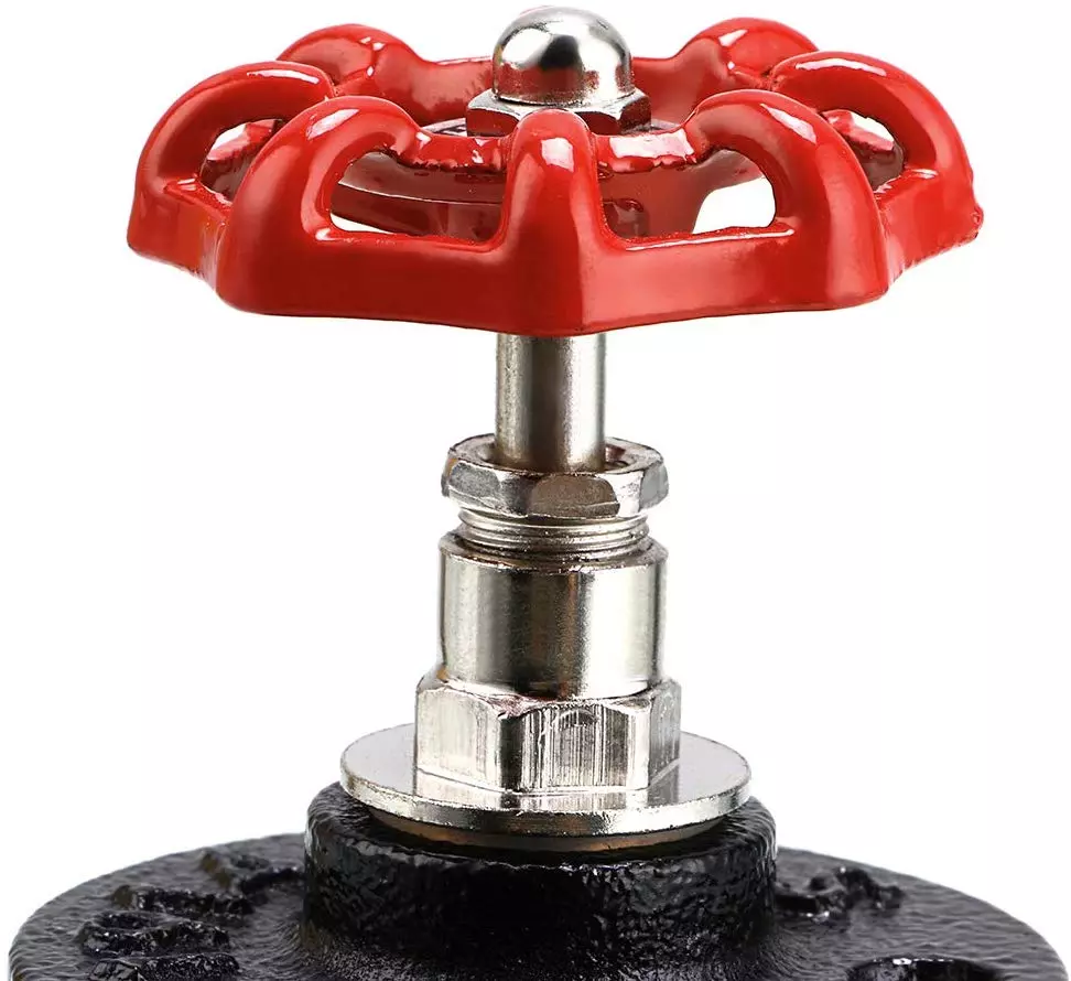 Factory Cheap Hot Black Threaded Floor Flange Iron Pipe Fittings - 1/2″ 3/4″ Home decor Red hand wheel for furniture – Hanghong detail pictures