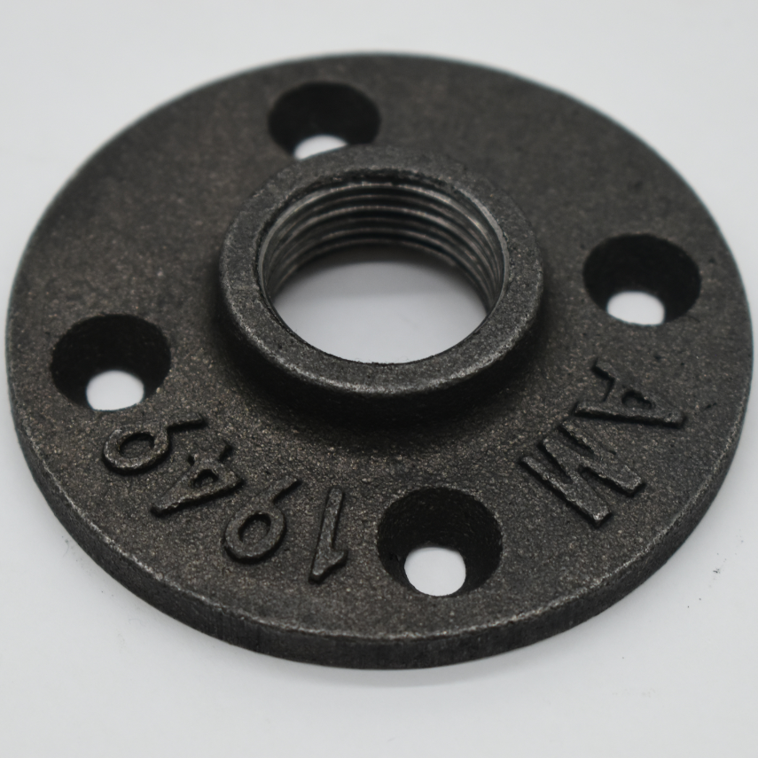 1/2″ 3/4″ 1″ 1-1/4″ 1-1/2″DN20 black iron flange / 3/4″ malleable cast iron pipe fittings/floor flange Featured Image