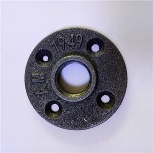 10 Pack 1/2 Inch Grey Malleable Cast Iron Pipe Fittings Floor Flange by TOP Retro Industrial flange