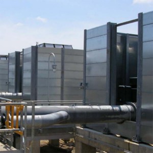 Power plant cooling tower acoustic barrier