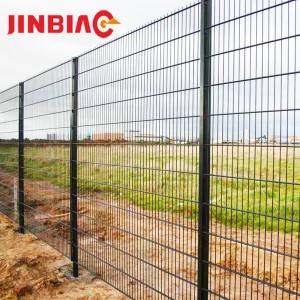 Powder coated Arch fence for garden welded Double Wires mesh Fence