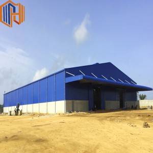 steel frame structure shed / steel warehouse building