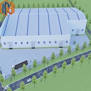 Customized prefabricated steel structure building low cost office factory workshop warehouse steel building