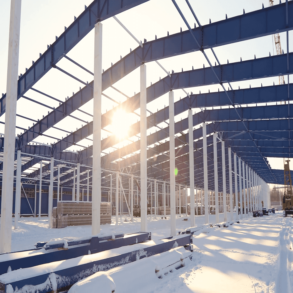 Prefabricated light steel structure Prefab Steel Structure building for warehouse / workshop Featured Image