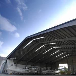 Ready made large span prefab metal steel structure aircraft hangar