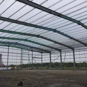 Factory Customized China HDG/Painted Low Cost Prefab/Prefabricated Steel Roof Structure