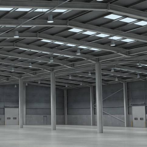 Galvanized Wide Span Light Steel Frame Storage Warehouse Workshop Shed  (2)