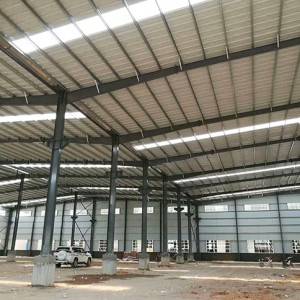 Light Prefabricated Outdoor Steel Roof Frame Warehouse Storage Shed