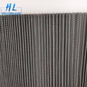 Polyester pleated screen mesh 16mm black color from Huili factory