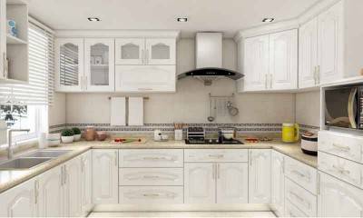White Antique Kitchen Cabinet | Custom Cabinet Makers near Me