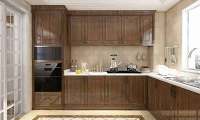 Dark Brown Kitchen Cabinets in Antique Style | Kitchen Cabinet Supplier