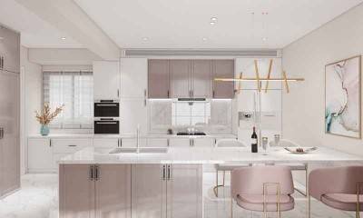 Luxury Kitchen Design | Custom Kitchen Cabinet in White and Grey