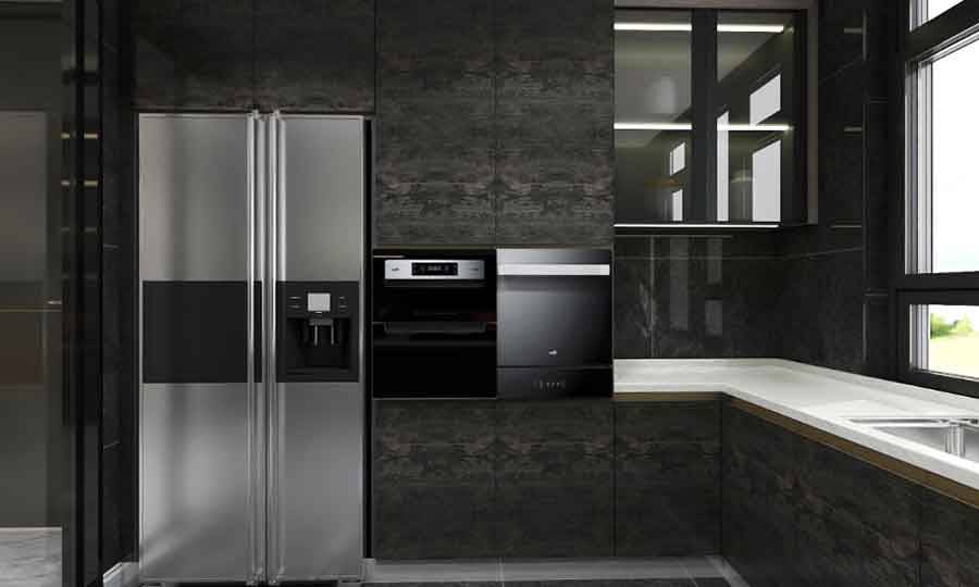 Black and Grey Kitchen Cabinets | Kitchen Design Ideas