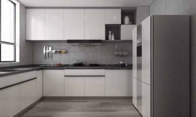 Modern Kitchen Cabinets in U-shaped Design Style