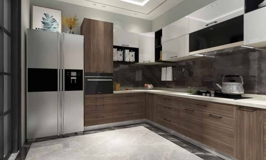 Modern Kitchen Cabinets Custom in Grey and White 149ft²