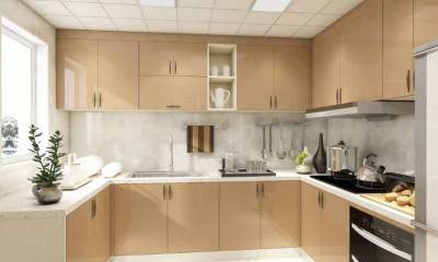 Mid-century Modern Kitchen Cabinets | 3D Kitchen Design