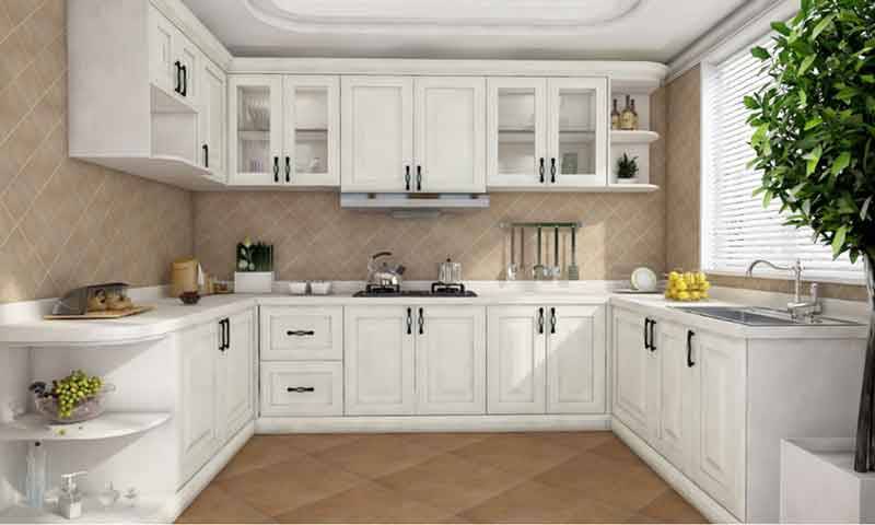 farmhouse white kitchen cabinets