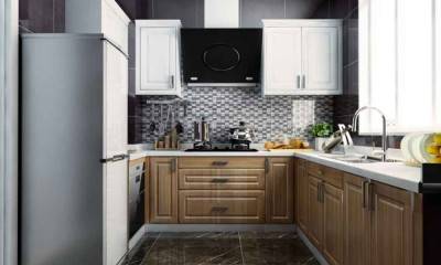 Farmhouse Grey and White Kitchen Cabinets | Kitchen Design