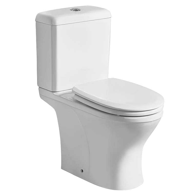 Siphonic Dual Flush Compact Toilet for Bathroom or Restroom (Water-saving)