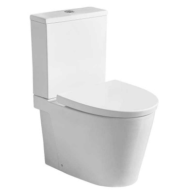 Пярэдняя ванная пакой круглая з двух частак Туалет з падвойным прамываннем (P-пастка або S-пастка)