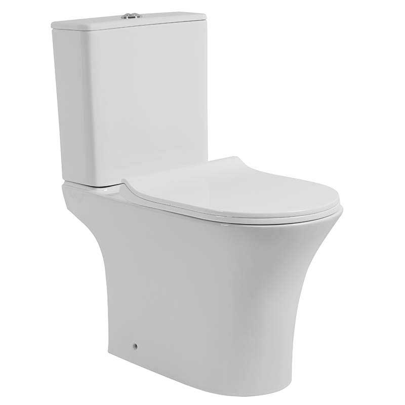 Contemporary Space-saving Power Dual Flush Water Efficient Bathroom Toilets