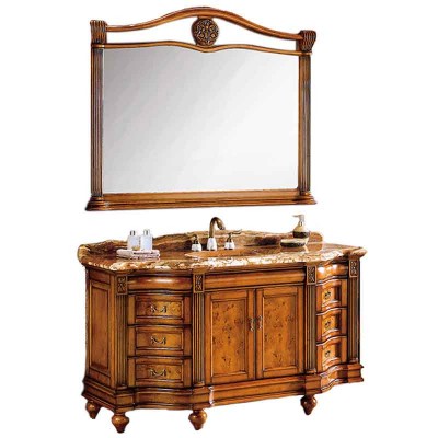 Wooden Bath Cabinets, 60-inch Bathroom Vanity with Framed Mirror
