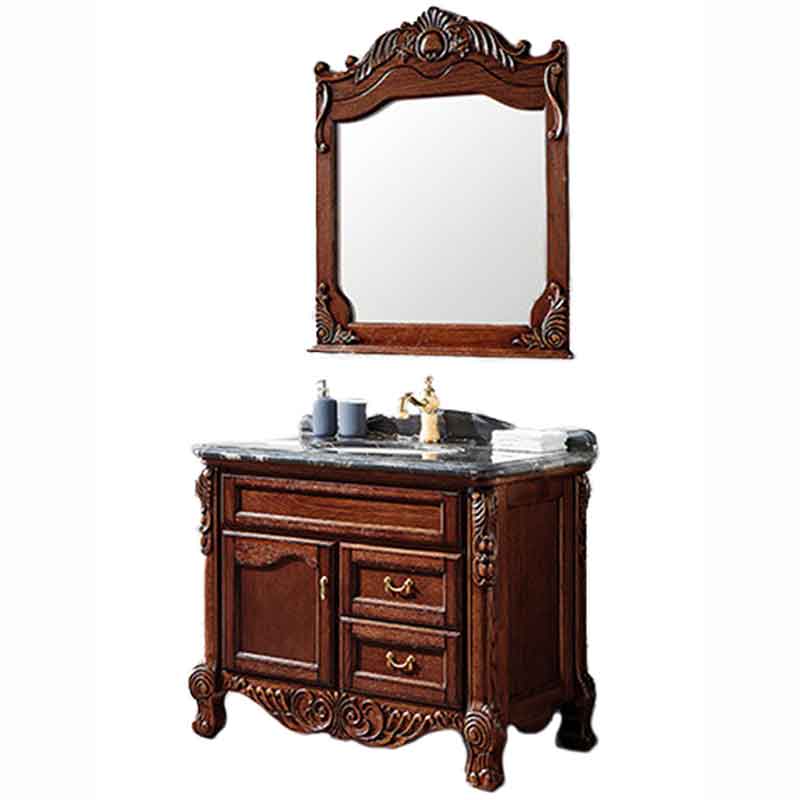 40-inch Bathroom Vanity Cabinet, Antique Walnut Bathroom Furniture