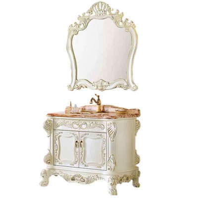 Antique White Bathroom Cabinet, 40-inch Bathroom Vanity Sets