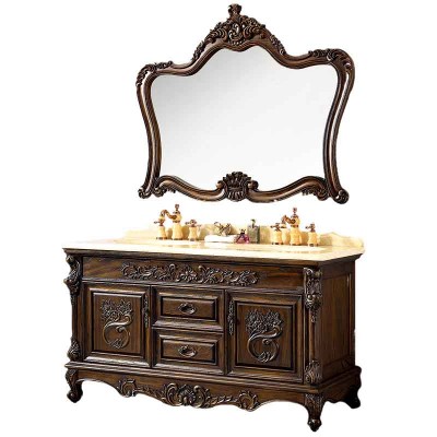 60-inch Double Sink Bathroom Vanity with Large Storage Units