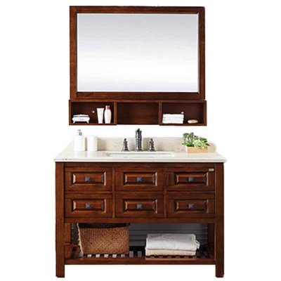 48-inch Bathroom Vanity with Tops, Wooden Bathroom Mirror Cabinet