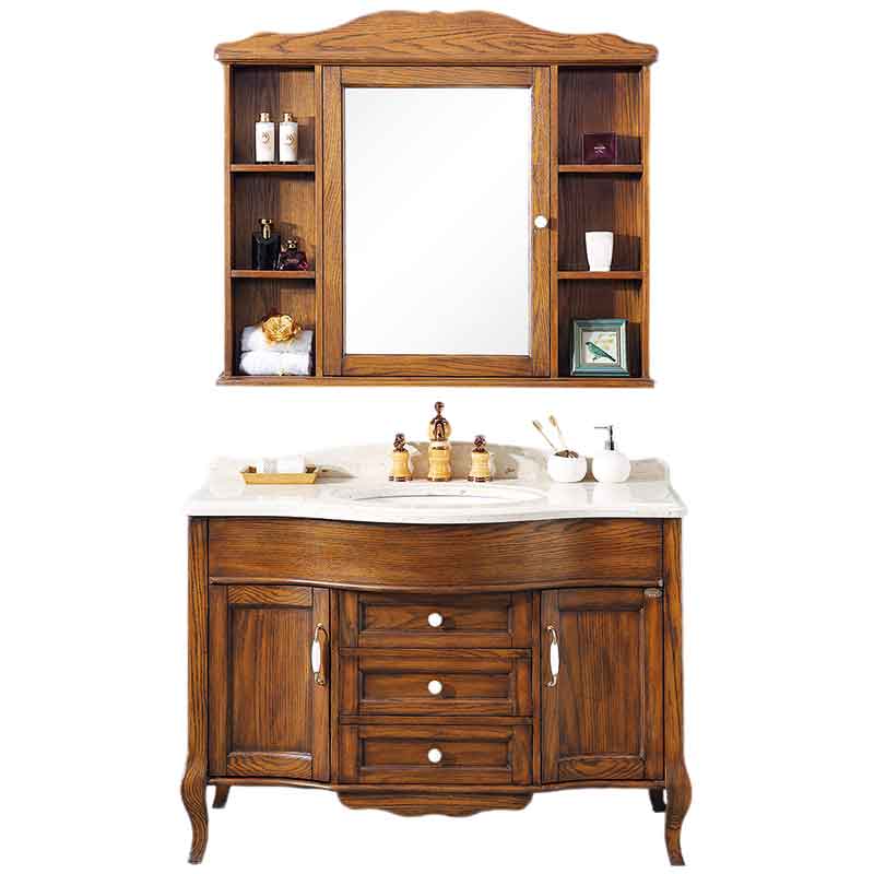 48-inch Bathroom Vanities and Cabinets with Marble Tops and Mirror