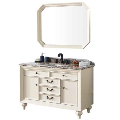 48-pulgadang Ivory White Bathroom Vanity, Custom Bath Vanity Cabinets
